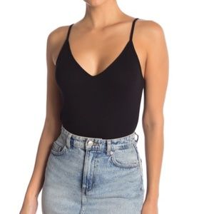 V-Neck Ribbed Bodysuit